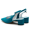 Sandały R.Polański 1120 - Turkusowy Zamsz