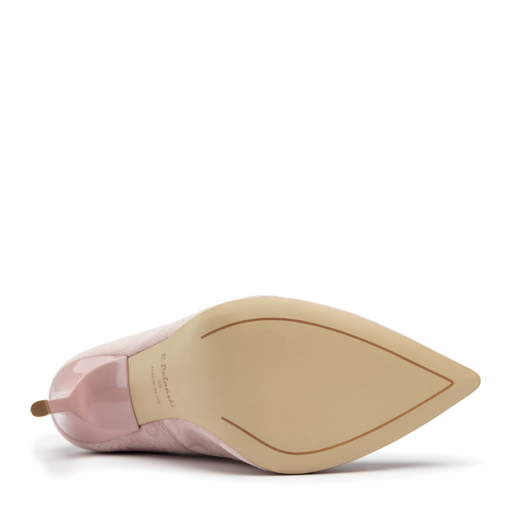 Czółenka R.Polański A001 - Różowy Zamsz