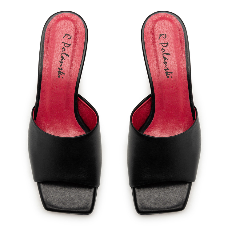 Klapki R.Polański 1236 - Czarny Lico