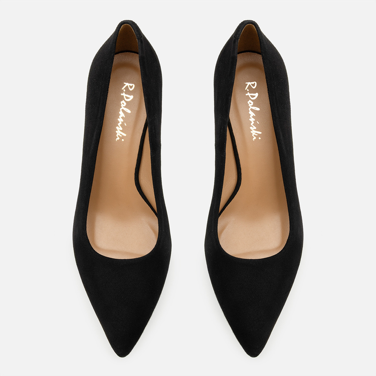 Czółenka R.Polański 2257 - Czarny Zamsz