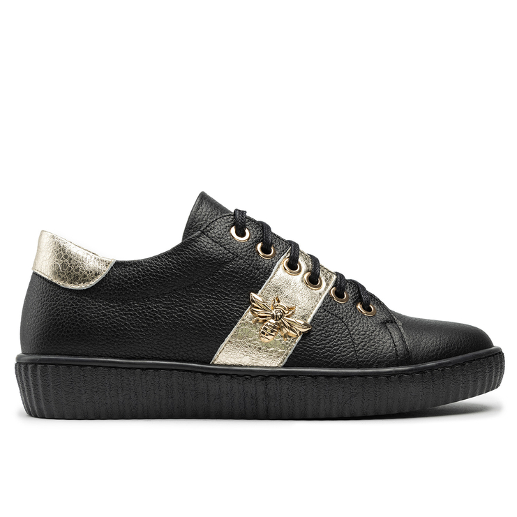 Sneakersy R.Polański 961 - Czarny Lico/Złoty