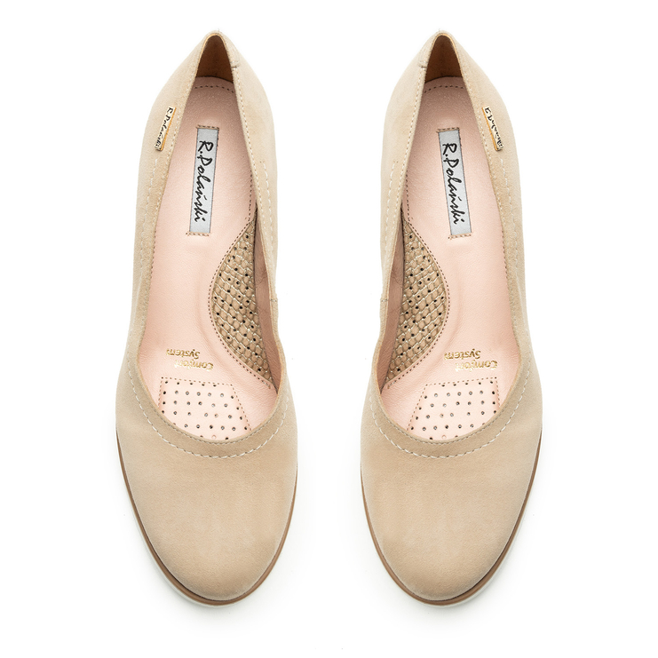 Półbuty R.Polański 1941 - Beżowy Zamsz