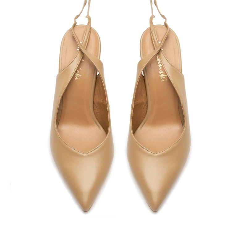 Sandały R.Polański 1421 - Camel Lico