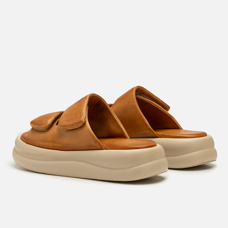 Klapki R.Polański 2195 - Camel Lico