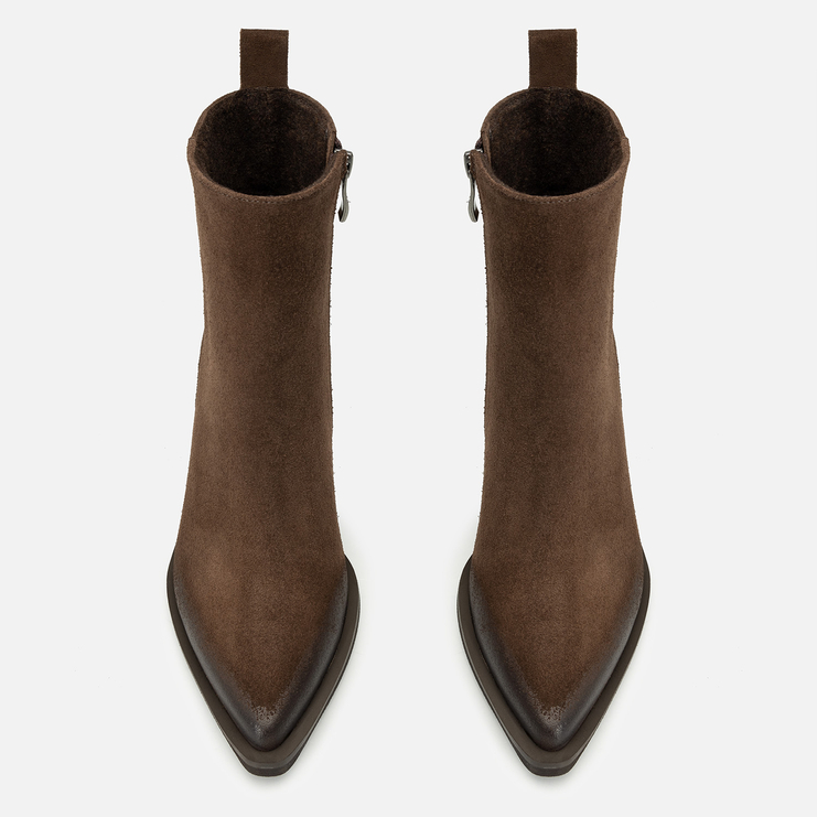 Botki R.Polański 2170/K - Rust Zamsz