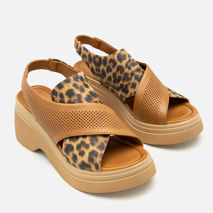 Sandały R.Polański 2117 - Beżowa Pantera