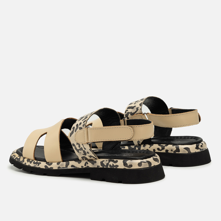 Sandały R.Polański 2209 - Beżowy Lico/Pantera