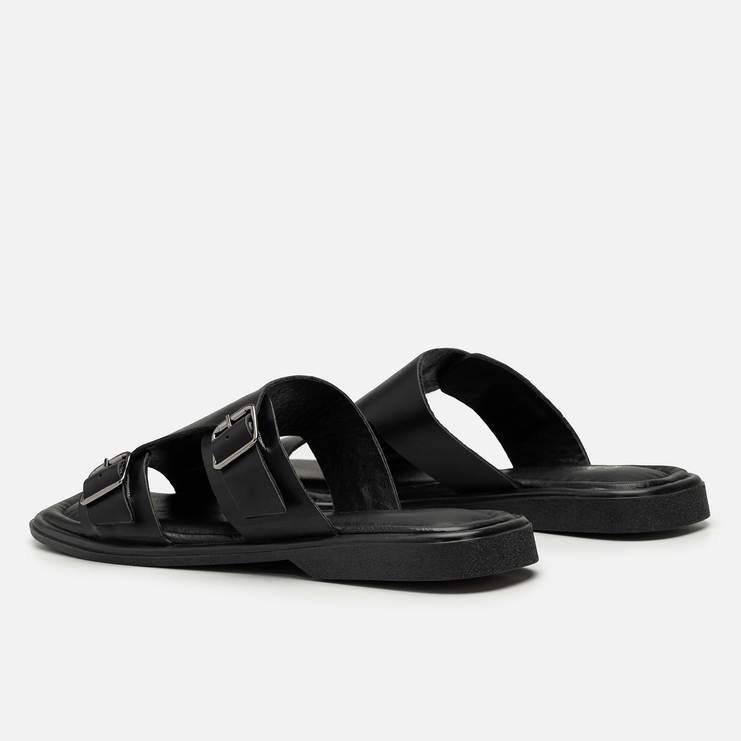 Klapki R.Polański 2203 - Czarny Lico