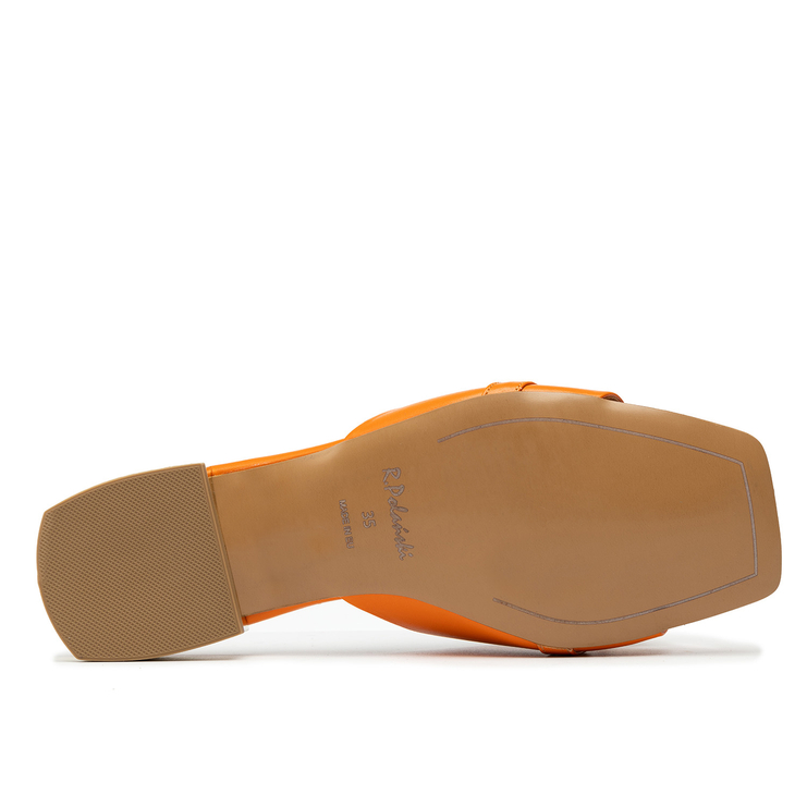 Klapki R.Polański 1271 - Pomarańczowy Lico