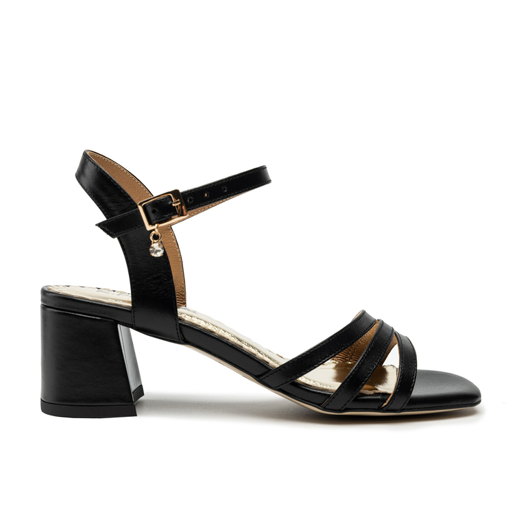 Sandały R.Polański 1115 - Czarny Lico