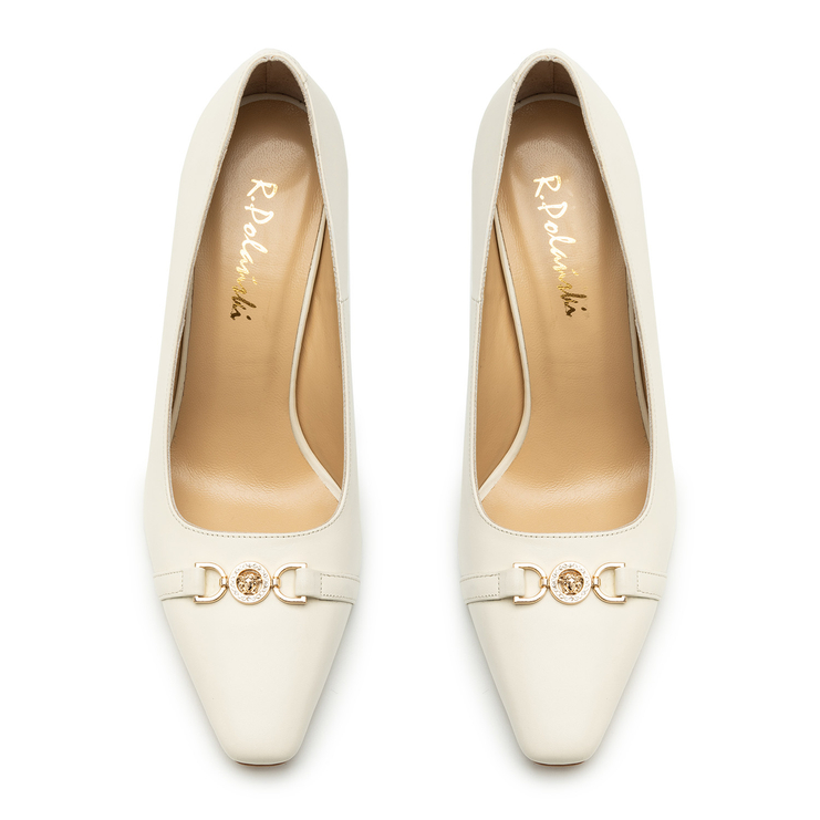 Szpilki R.Polański 2077 - Beżowy Lico