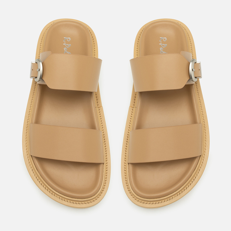 Klapki R.Polański 2130 - Camel