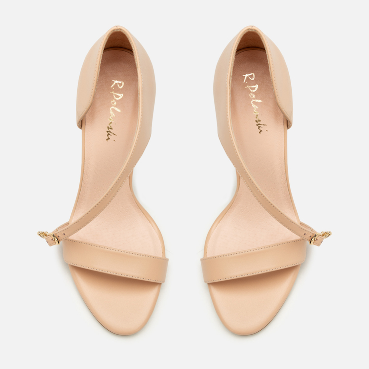 Sandały R.Polański 1704 - Róż Pudrowy Lico