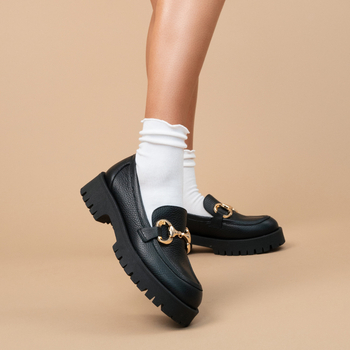 Mokasyny R.Polański 1713 - Czarny Lico