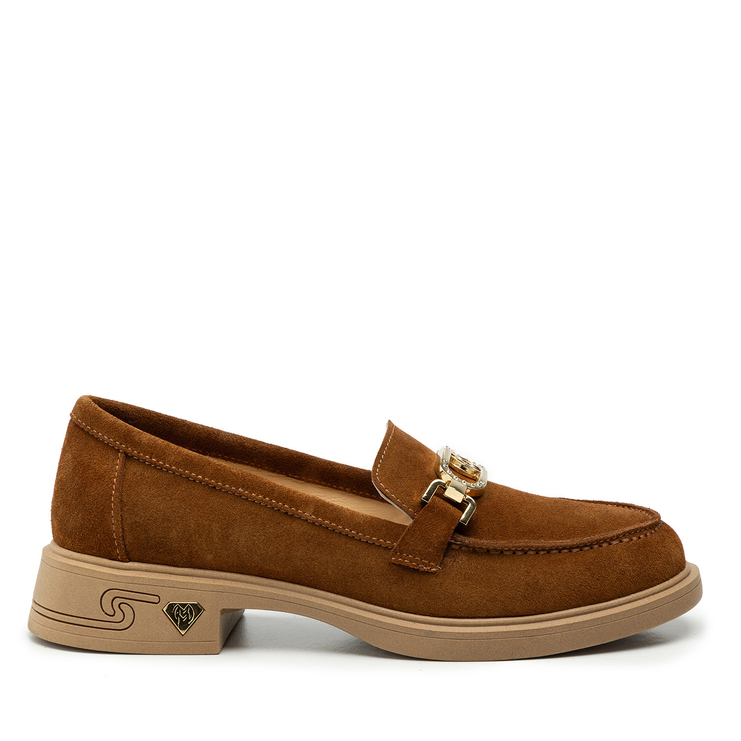 Półbuty R.Polański 2088 - Camel Zamsz