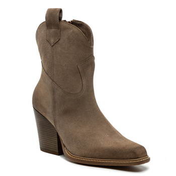 Botki R.Polański 1424 - Taupe FR Zamsz