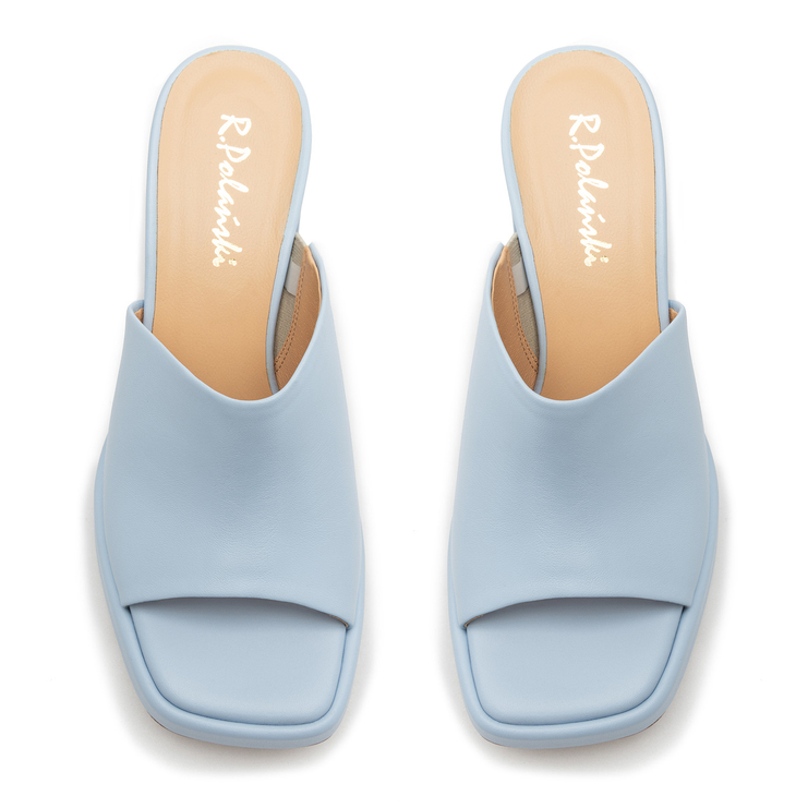 Klapki R.Polański 1648 - Błękitny Polina 584 Lico