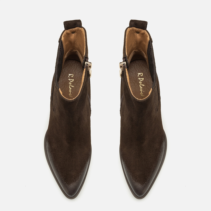 Botki R.Polański 1334 - Brązowy 119 Zamsz