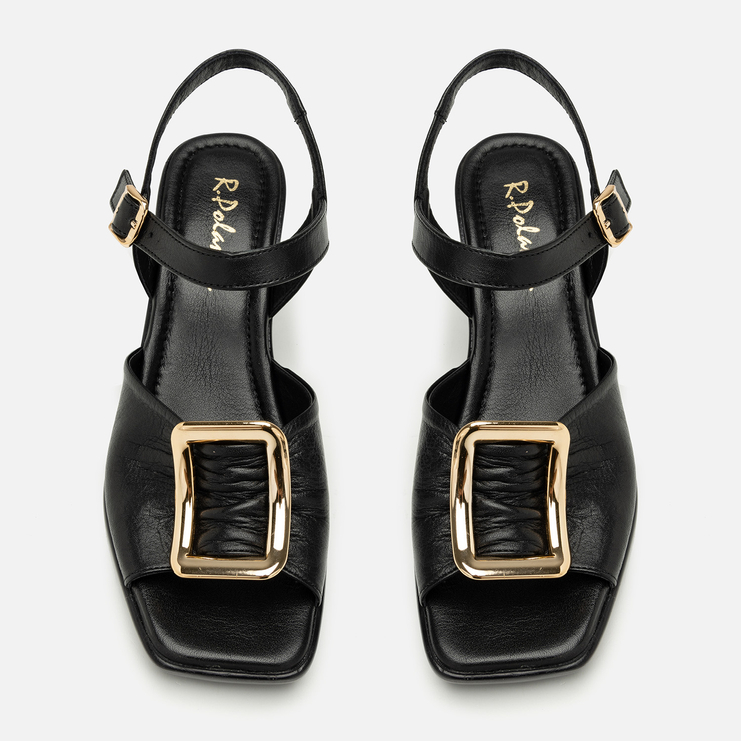 Sandały R.Polański 2125 - Czarny Lico