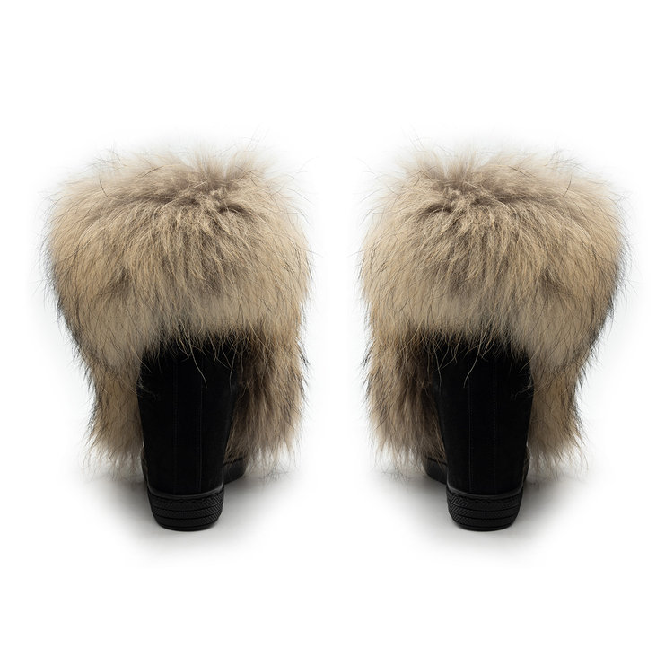 Botki R.Polański 842/K - Czarny Zamsz/Jenot