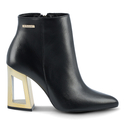 Botki 895 - Czarny Lico/Złoty