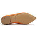 Baleriny 727 - Pomarańczowy Zamsz