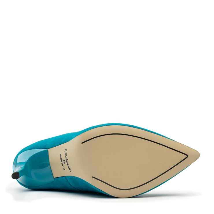 Czółenka R.Polański A001 - Turkus Zamsz