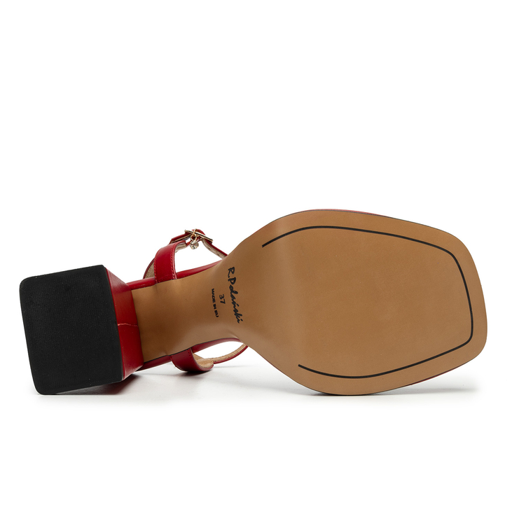 Sandały R.Polański 1510 - Czerwony Lico