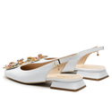 Sandały R.Polański 1595 - Biały Polina Lico