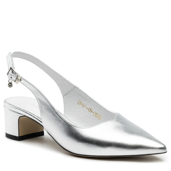 Sandały R.Polański 1120 - Srebrny Lico