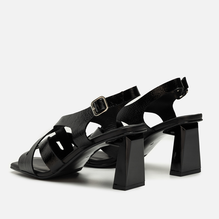 Sandały R.Polański 2175 - Czarny Naplak