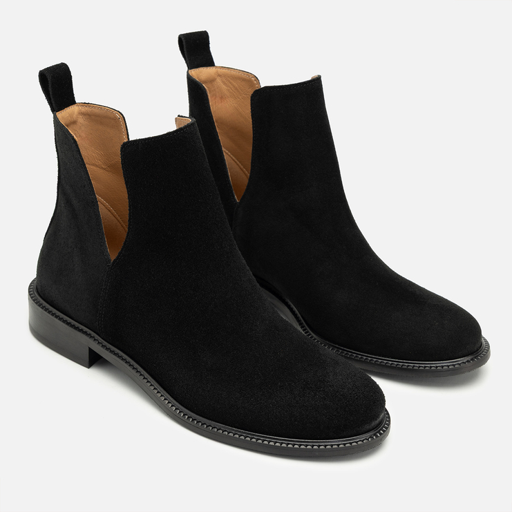 Botki R.Polański 1685/A - Czarny Zamsz