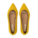 Baleriny 727 - Żółty Zamsz