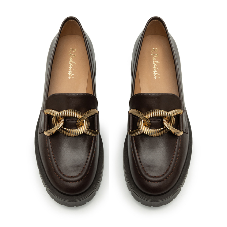 Mokasyny R.Polański 1811 - Brązowy Lico