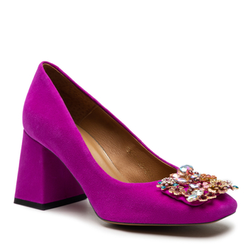 Czółenka R.Polański 1624 - Fuksja Zamsz