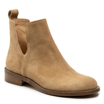 Botki R.Polański 1685 - Beżowy V Zamsz