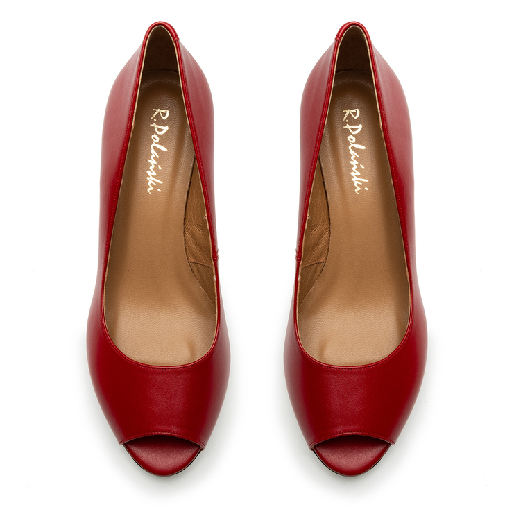 Czółenka R.Polański 1140 - Czerwony Lico