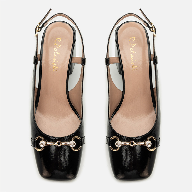 Sandały R.Polański 2172 - Czarny Naplak