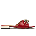 Klapki R.Polański 1271 - Czerwony Lico