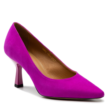 Czółenka R.Polański 1275 - Fuksja Zamsz