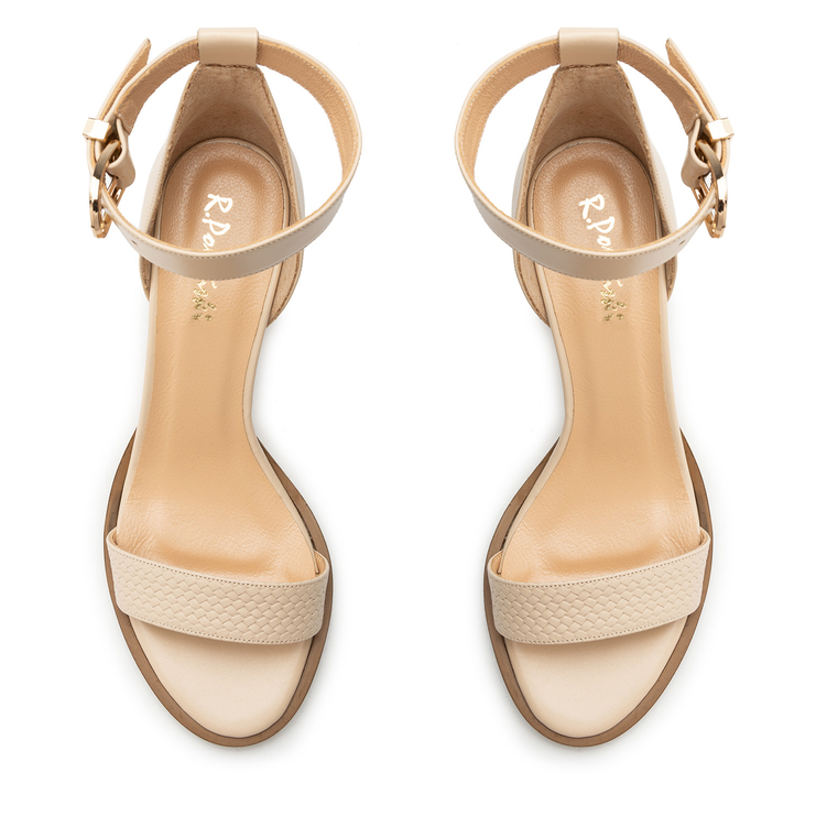 Sandały R.Polański 1450 - Beżowy Lico