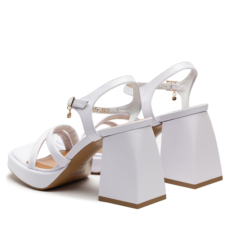 Sandały R.Polański 1458 - Biały Lico