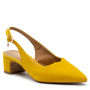 Sandały R.Polański 1120 - Żółty Zamsz