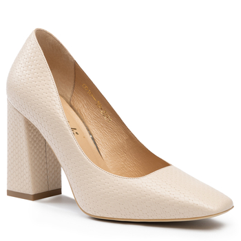 Czółenka 1186 - Beżowa Plecionka