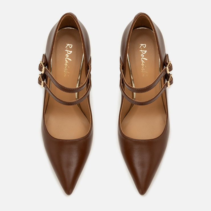 Szpilki R.Polański 1960 - Brązowy TST Lico