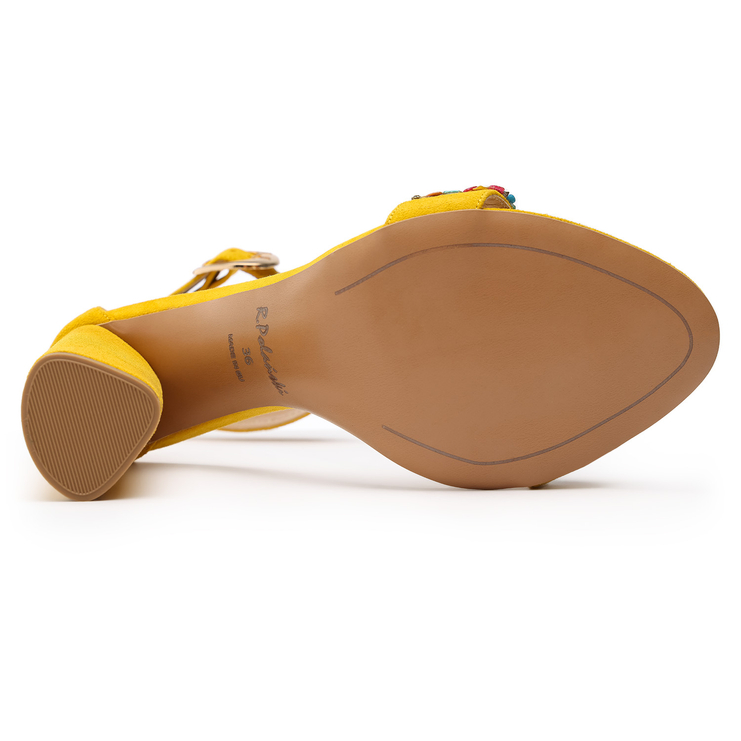 Sandały 1155 - Żółty Zamsz