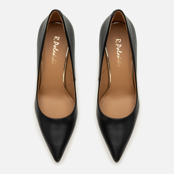 Szpilki R.Polański 2176 - Czarny Lico