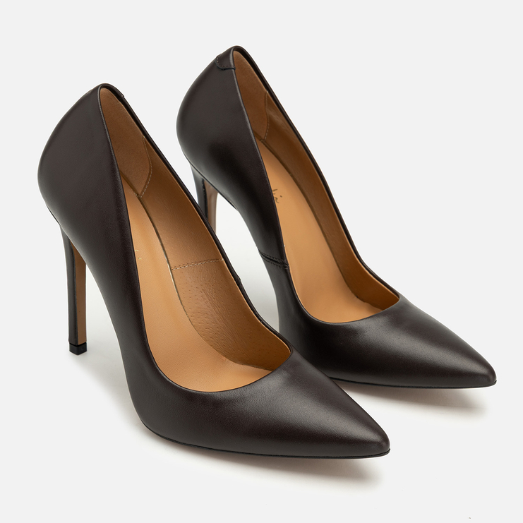 Szpilki R.Polański 1650 - Brązowy Lico