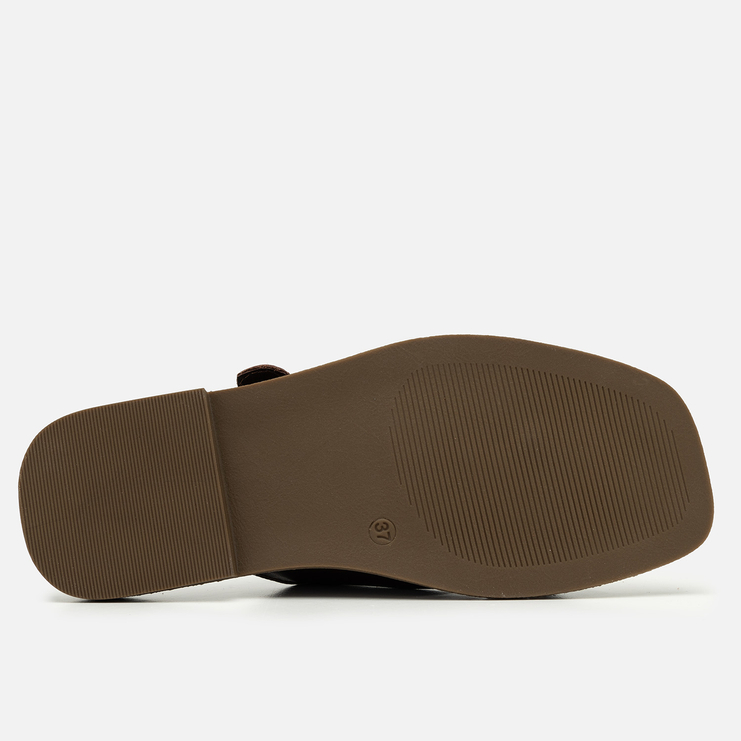 Klapki R.Polański 2139 - Brązowy Lico