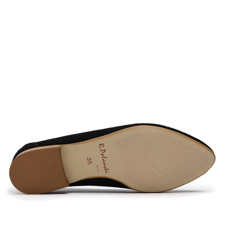 Baleriny 1092 - Czarny Zamsz